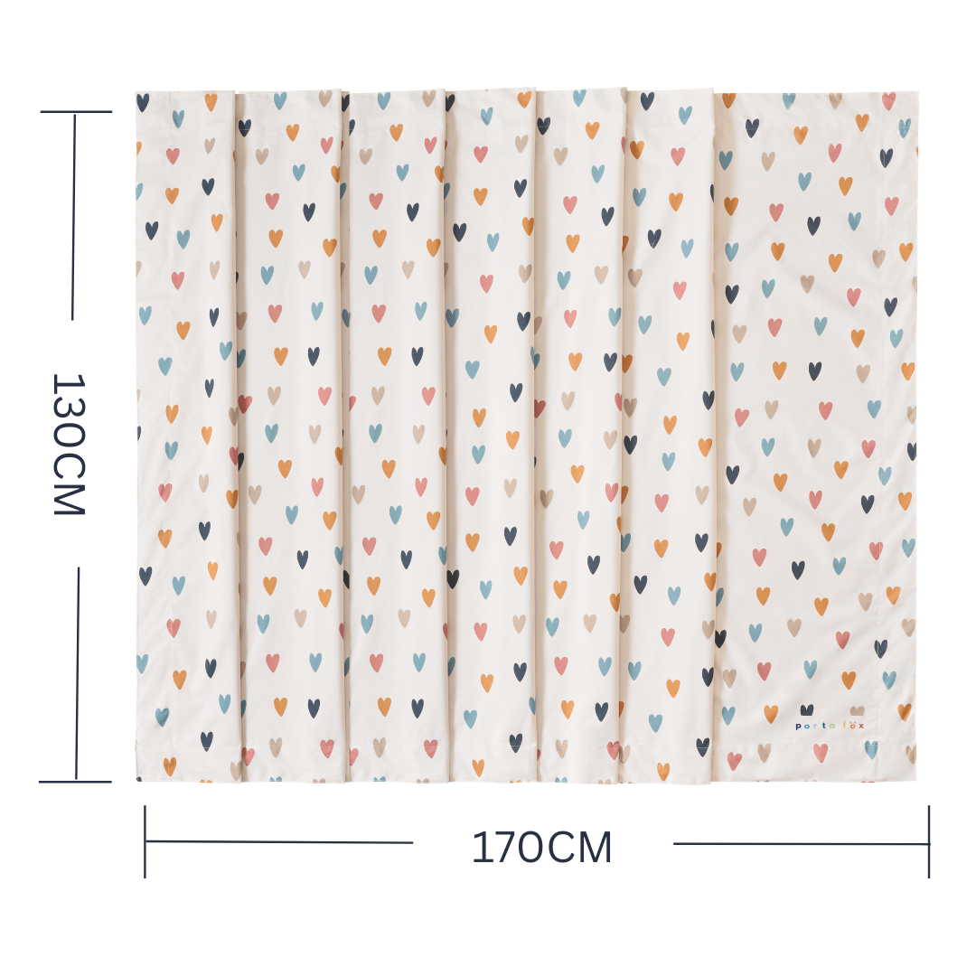 Porta Fox - Wholesale Curtain - Portable Blackout Blind - Indie Love Hearts6