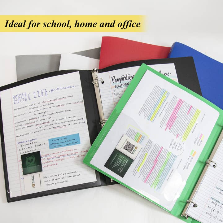 Luna Office Supply - Everyday Essential - Wholesale Binder - 1'' Matte Color Poly 3 Ring Binder with Pocket1