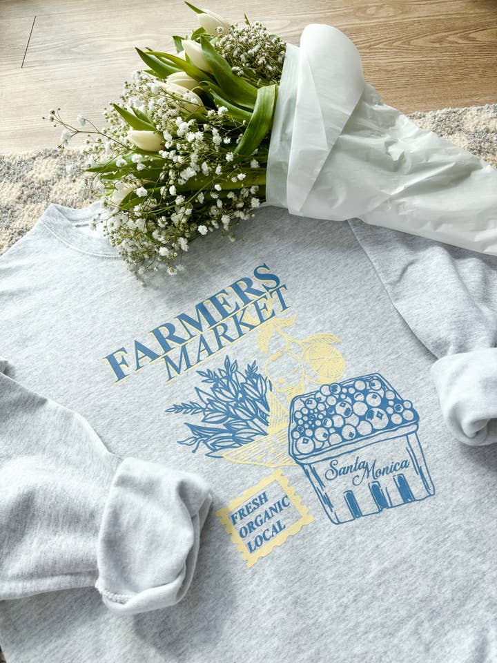 Unisex- Farmers Market Crewneck | Cottagecore | Gildan for wholesale by Shop Crew Avenue