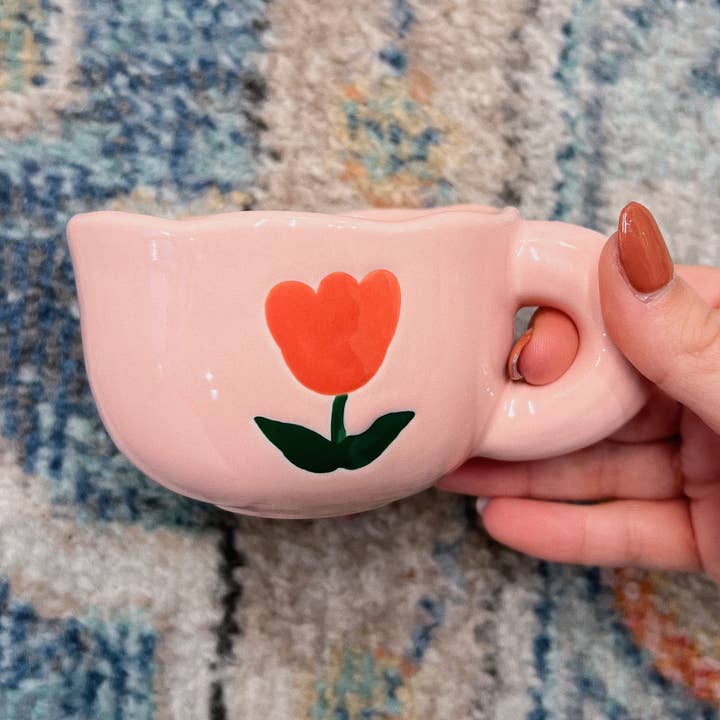 Tasse en céramique Pink Rose pour la vente par Vanilla