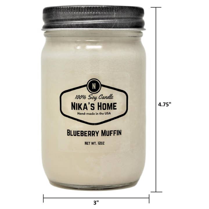 Nika's Home - Wholesale Jar/filled candle - Blueberry Muffin1
