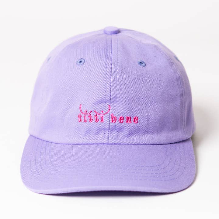 arrel - responsible apparel – Großhandel Basecap – Unisex – titti bene Premium Dad Cap - lila & pink0