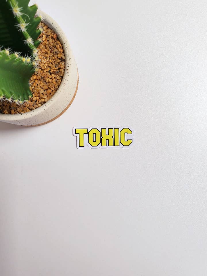 Autocolante Texto Tóxico por atacado de Fig Tree Works