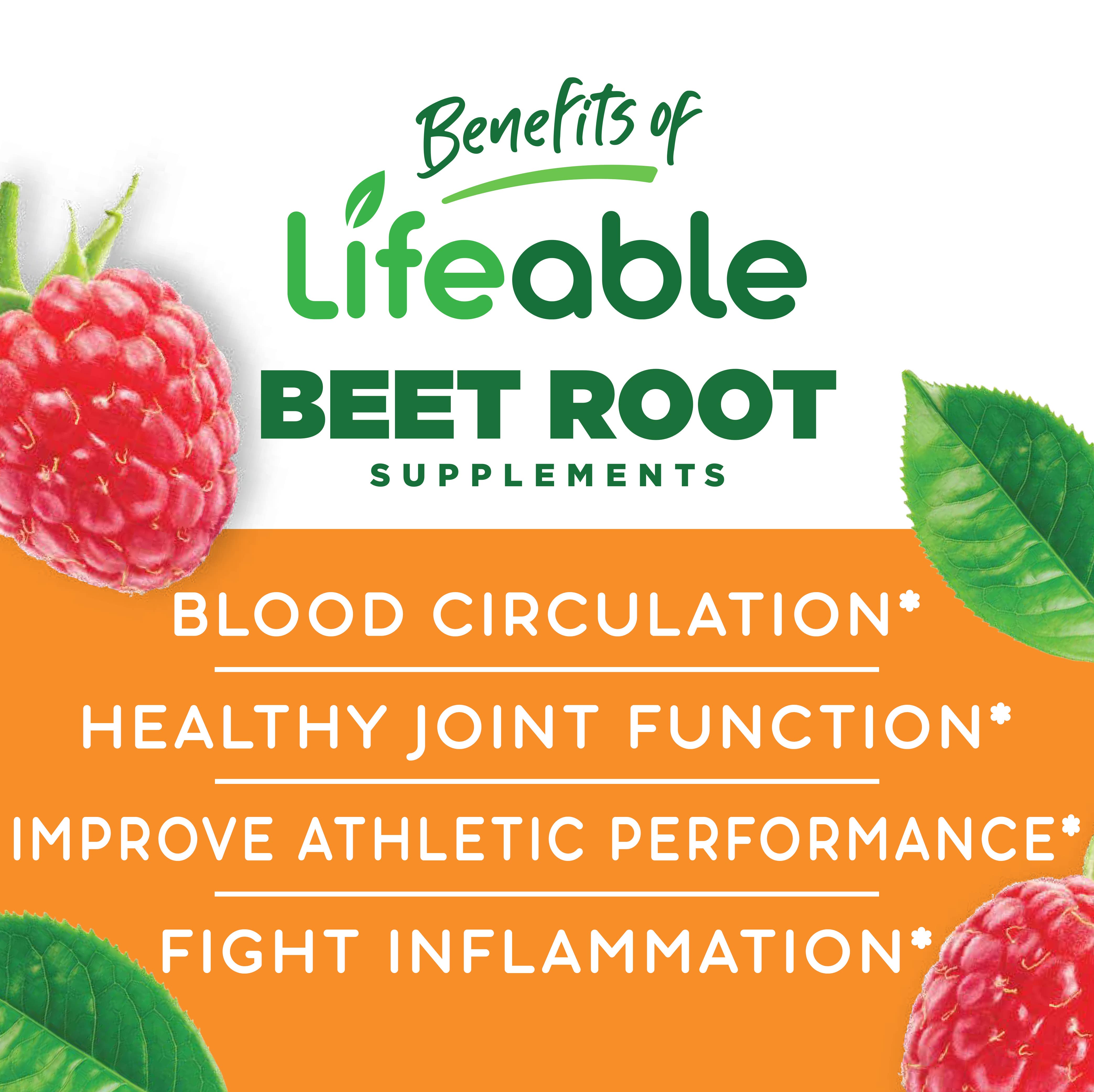 Lifeable - Wholesale Oral Supplement/Vitamin - Lifeable Beet Root Vitamin 500 mg Gummies, Blood Circulation2