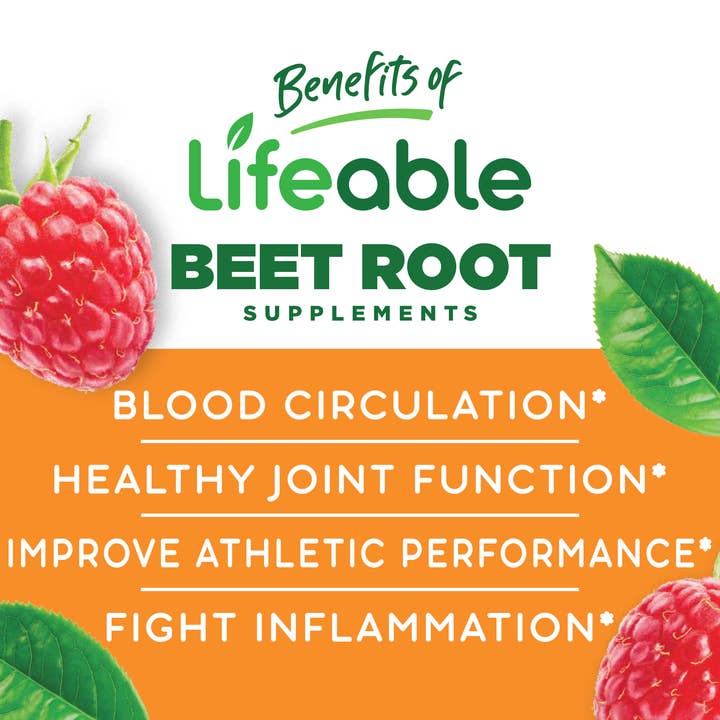 Lifeable - Wholesale Oral Supplement/Vitamin - Lifeable Beet Root Vitamin 500 mg Gummies, Blood Circulation2