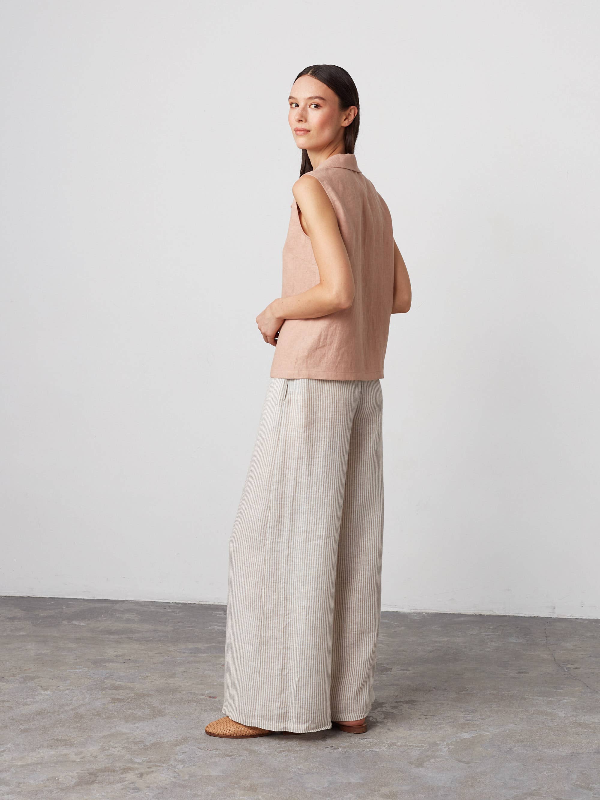 Love and Confuse - Wholesale Pants - Women's - Pearl Wide Leg Linen Pants3