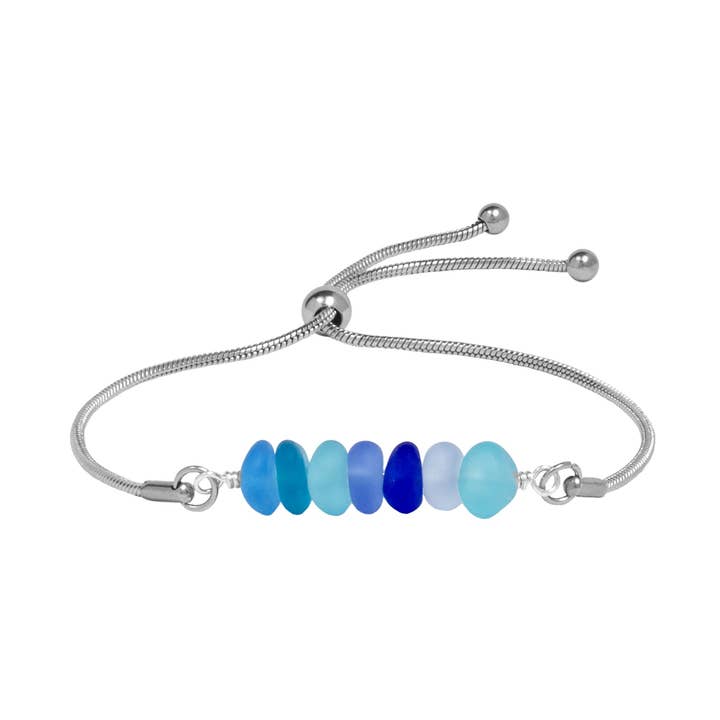 Beach Glass Adjustable Bracelet for wholesale by Butler Hill