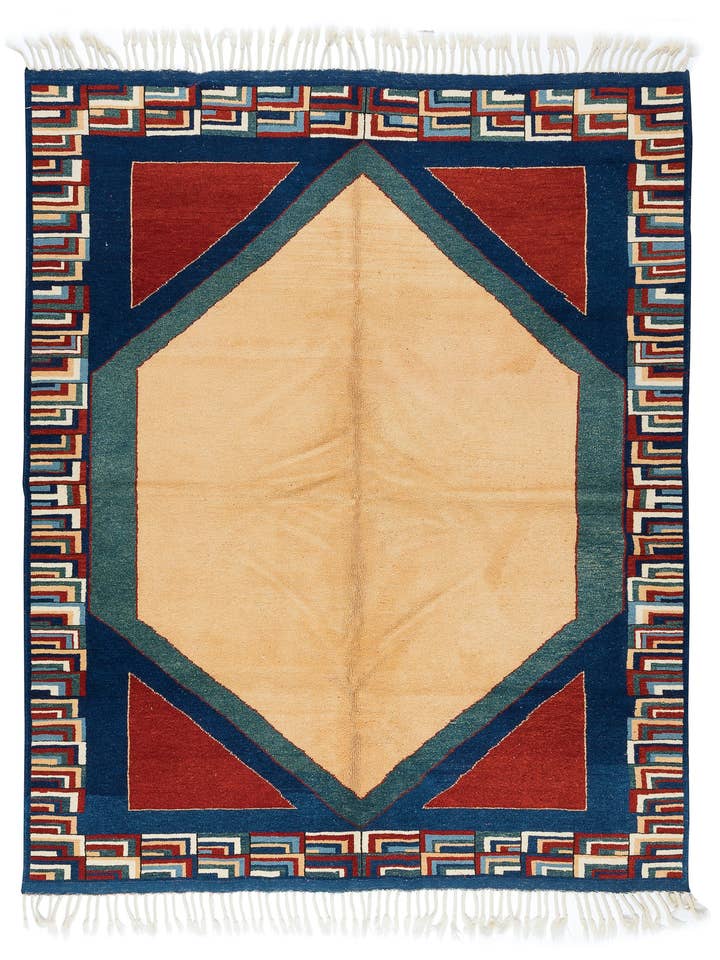 6.2x7.2 Ft handgjord turkisk matta. Allt ull, naturliga färgämnen för wholesale av Rug Specialist LLC.