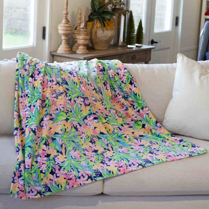 The Royal Standard - Wholesale Throw Blanket - Grenada Throw Royal/Multi 50x60