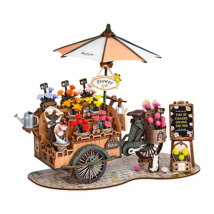 Kouhigh INC - Wholesale Puzzle - Kids - Rolife Blossom Cart 3D Wooden Puzzle