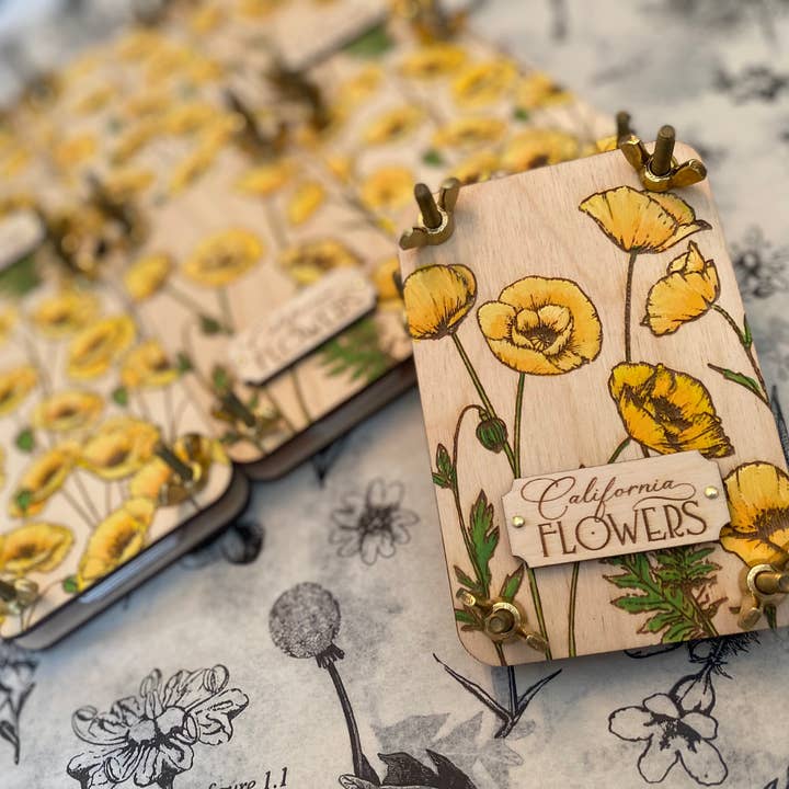 Pressa per fiori tascabile State Flower dipinta a mano per la vendita all'ingrosso da parte di Holly Hills Lane