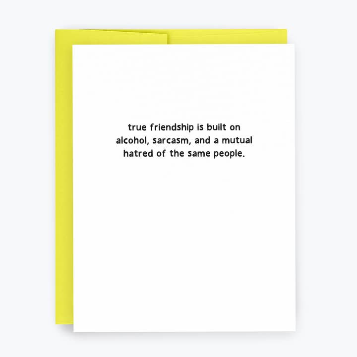 Vraie amitié, cartes humoristiques pour toutes les occasions, sarcasme pour la vente par Kreate Paper Co.