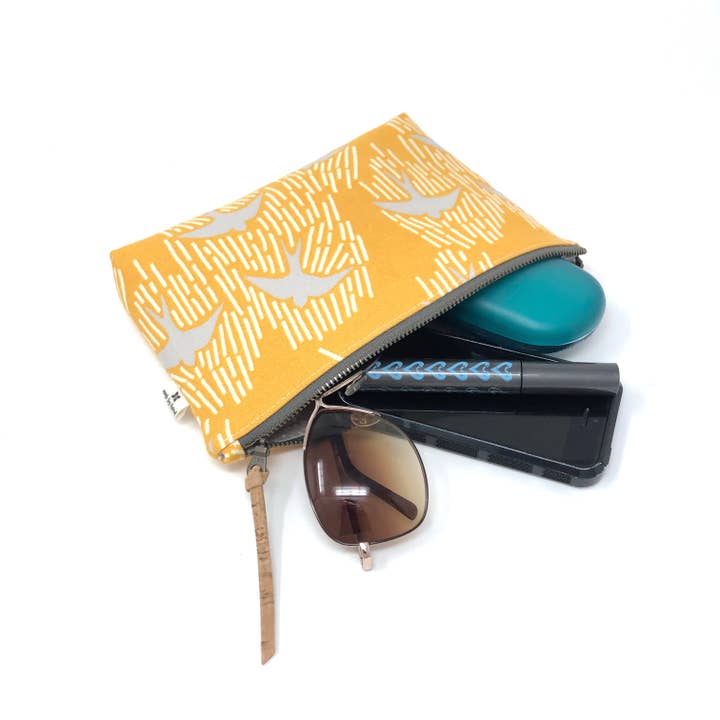 mmb by hand - Wholesale Pouch - Women's - Organic Slim Zip Pouch Gold Whitehaven5