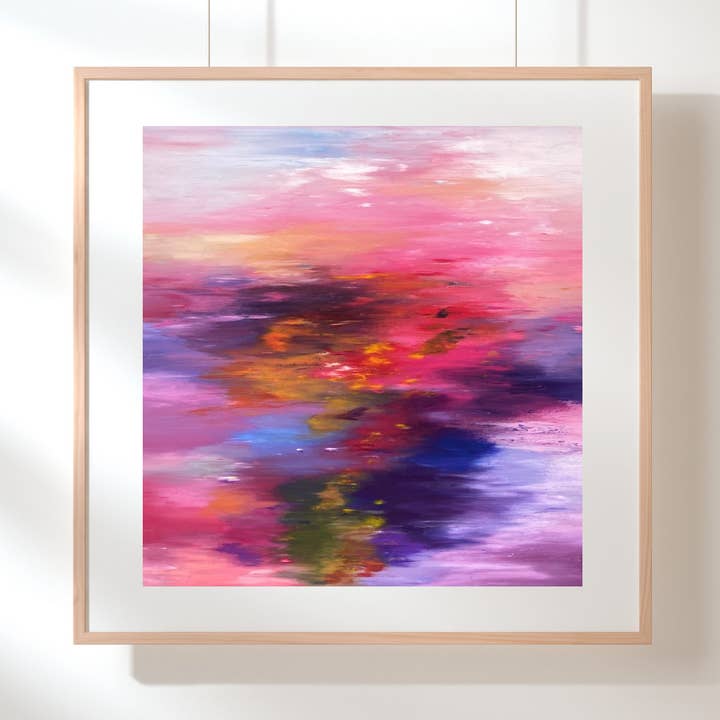 Abstrakt maleri Kunsttryk „Passion of the Sea for engroshandel hos Sue Vittner Art