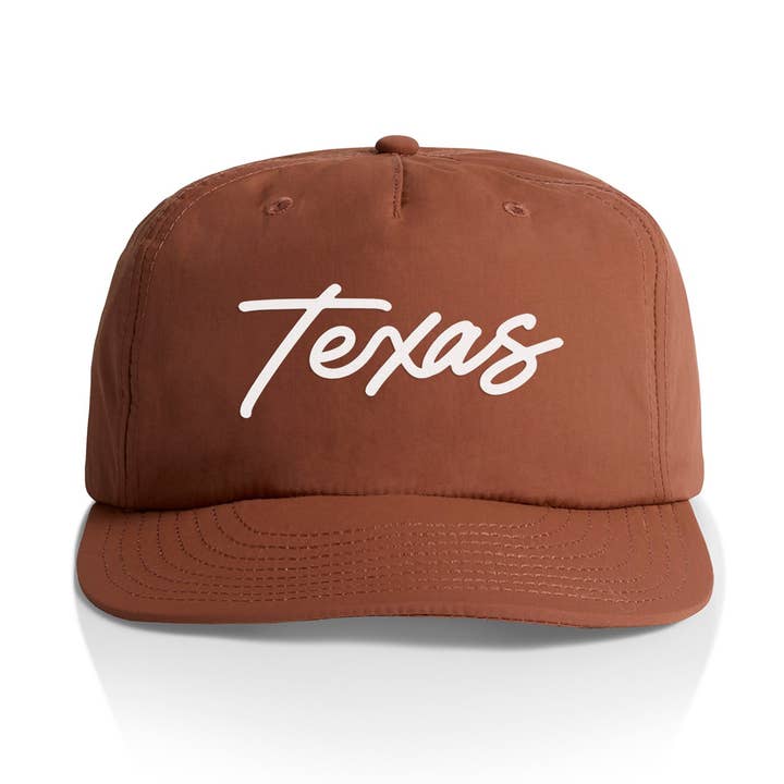 Texas Cursive Nylon Snapback for wholesale by Frankie Jean