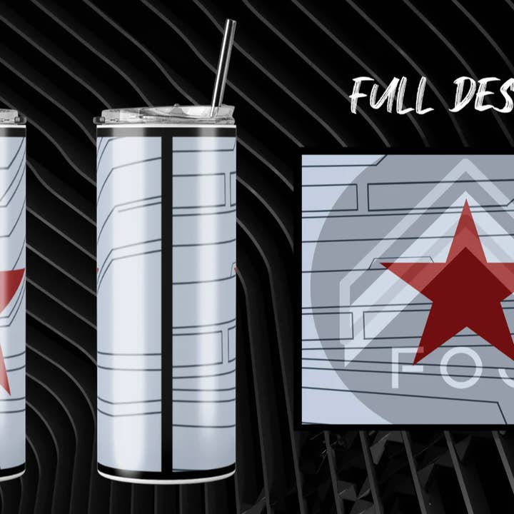 Bucky's 20 oz. Skinny Tumbler for wholesale by Fangirling Over Jesus