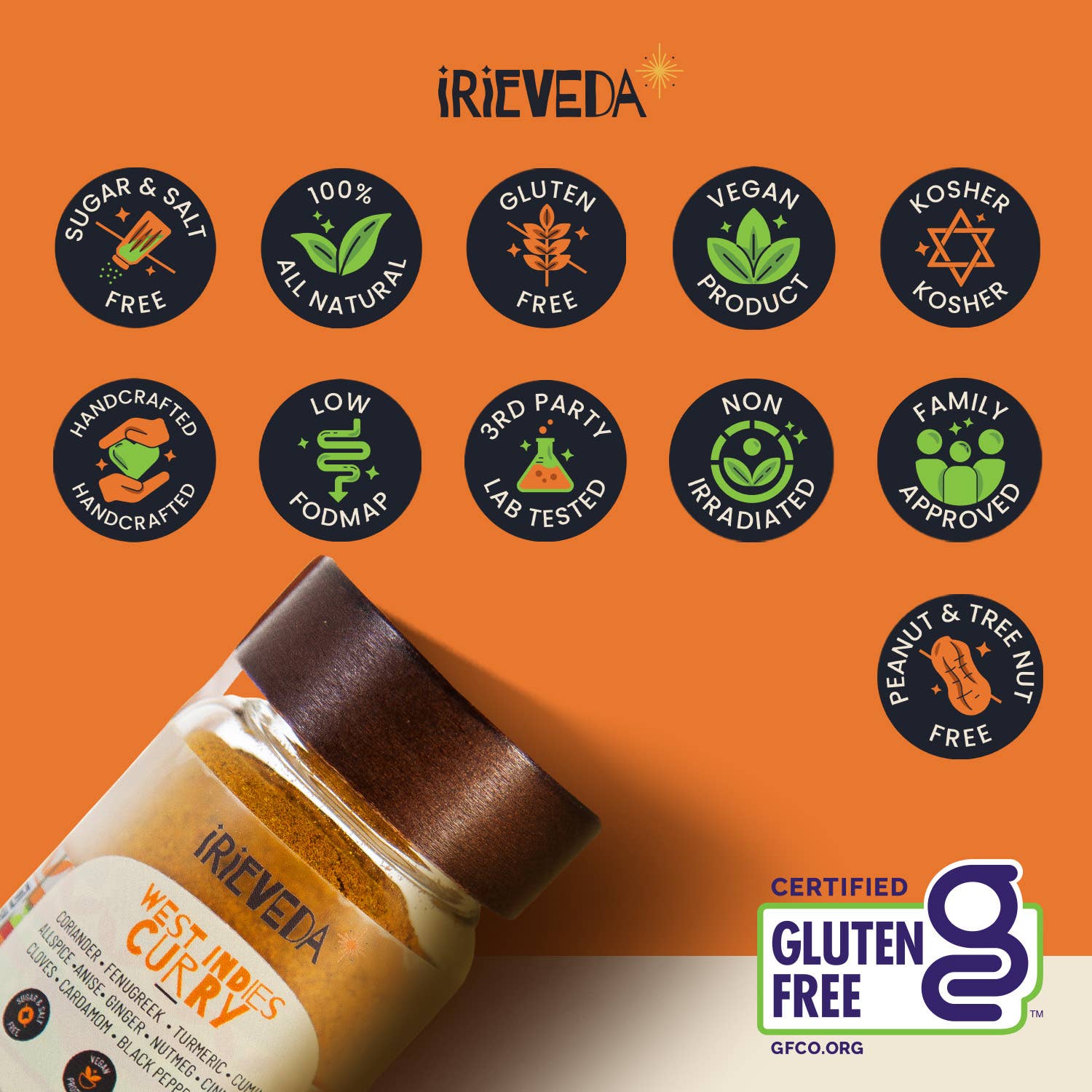 IrieVeda - Vendita all'ingrosso Mix di spezie secche - Curry delle Indie occidentali2