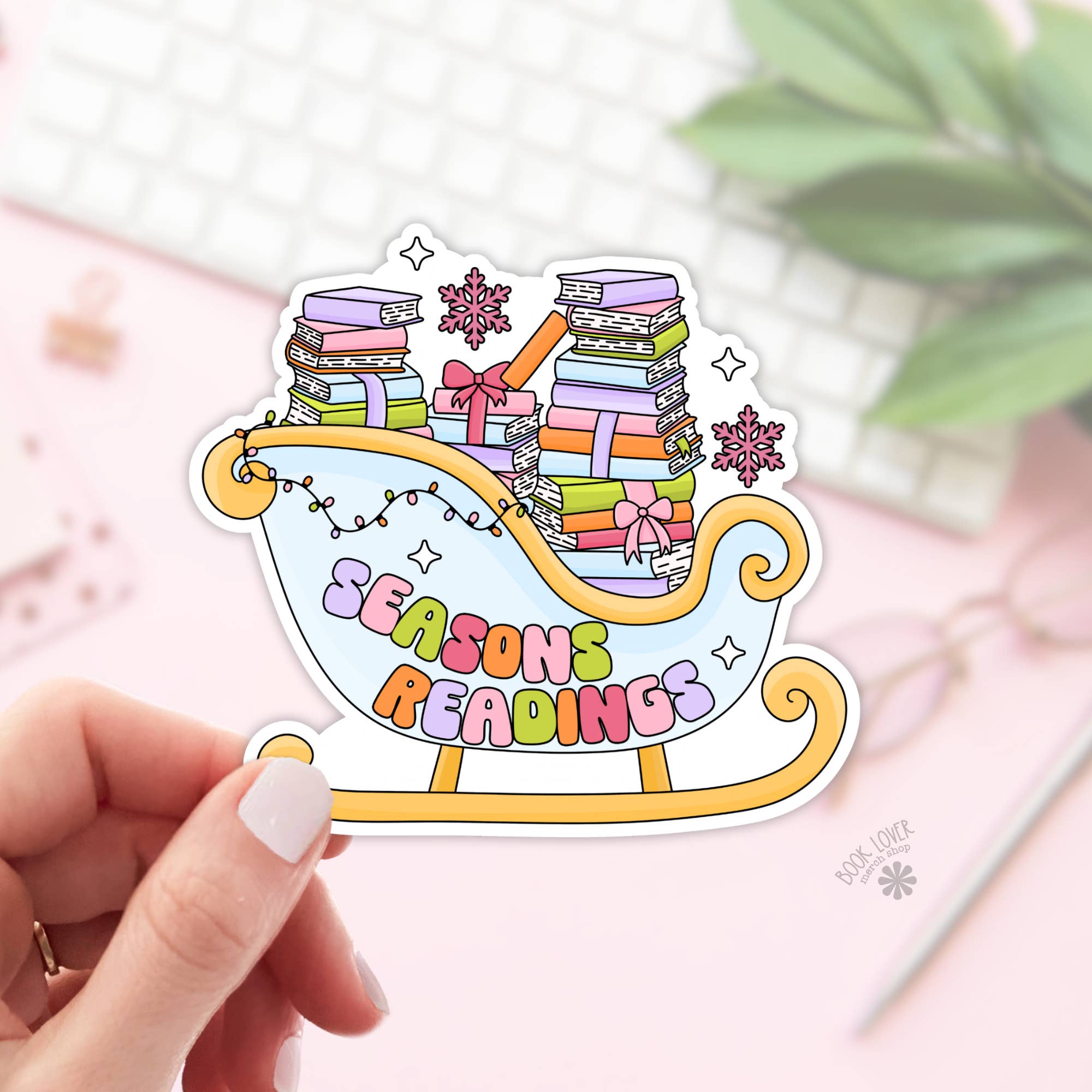 Book Lover Merch Shop – wholesale Sticker – Christmas Seasons Readings Stickers / Bookish Stickers