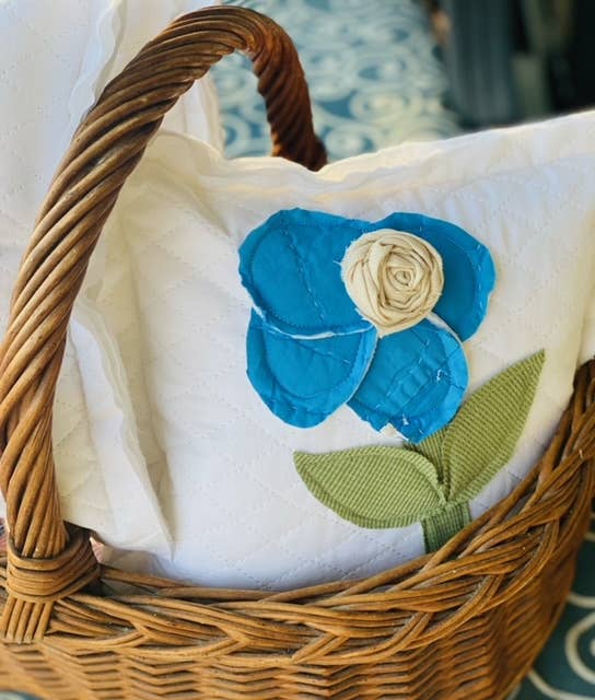 A Gnome on the Roam - Wholesale Throw/Decorative Pillow - Upcycled Vintage Flower Quilt Pillow Handcrafted Home Decor1