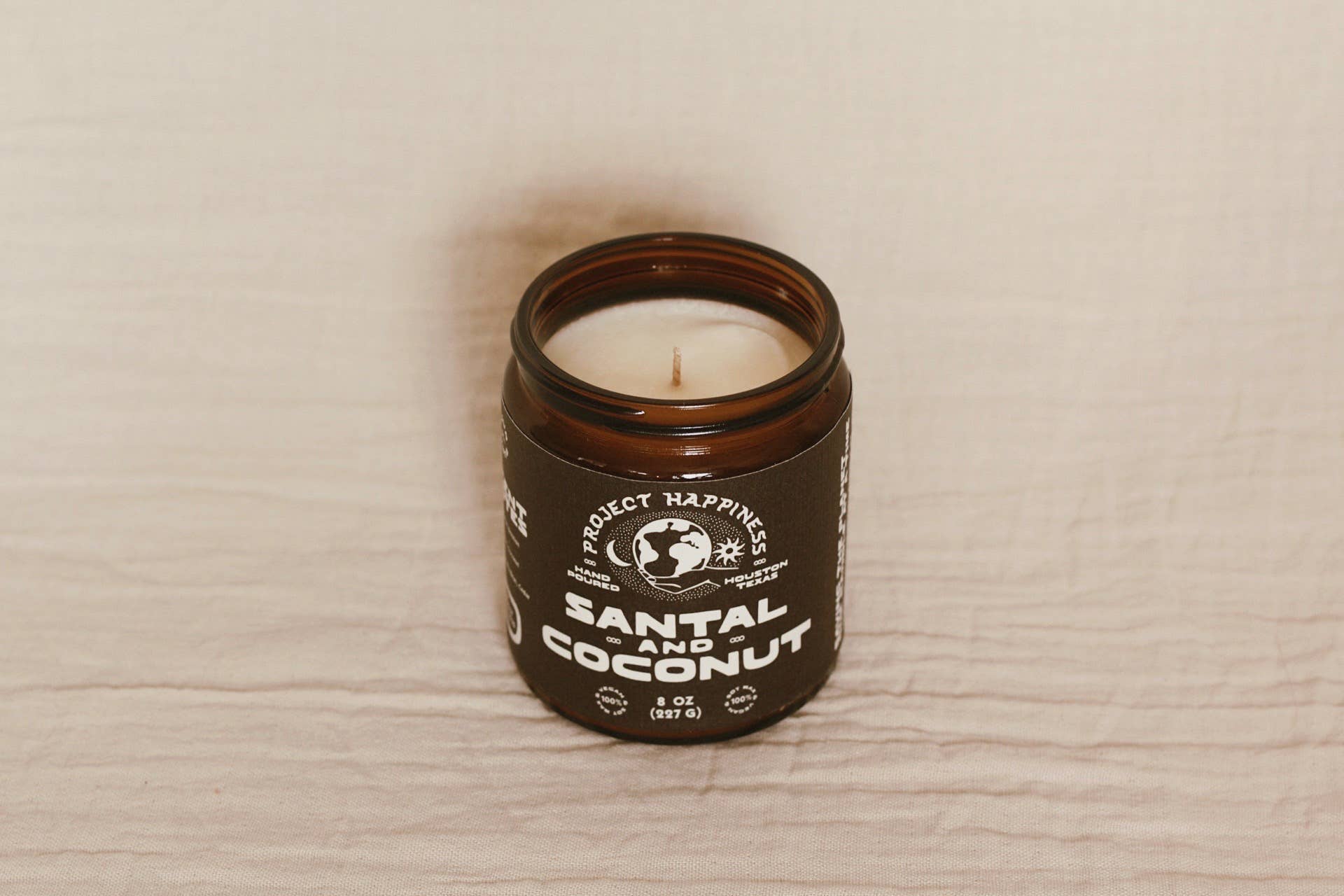 Project Happiness Candle Co. - Wholesale Jar/Filled Candle - Santal and Coconut Soy Candle - 8oz7
