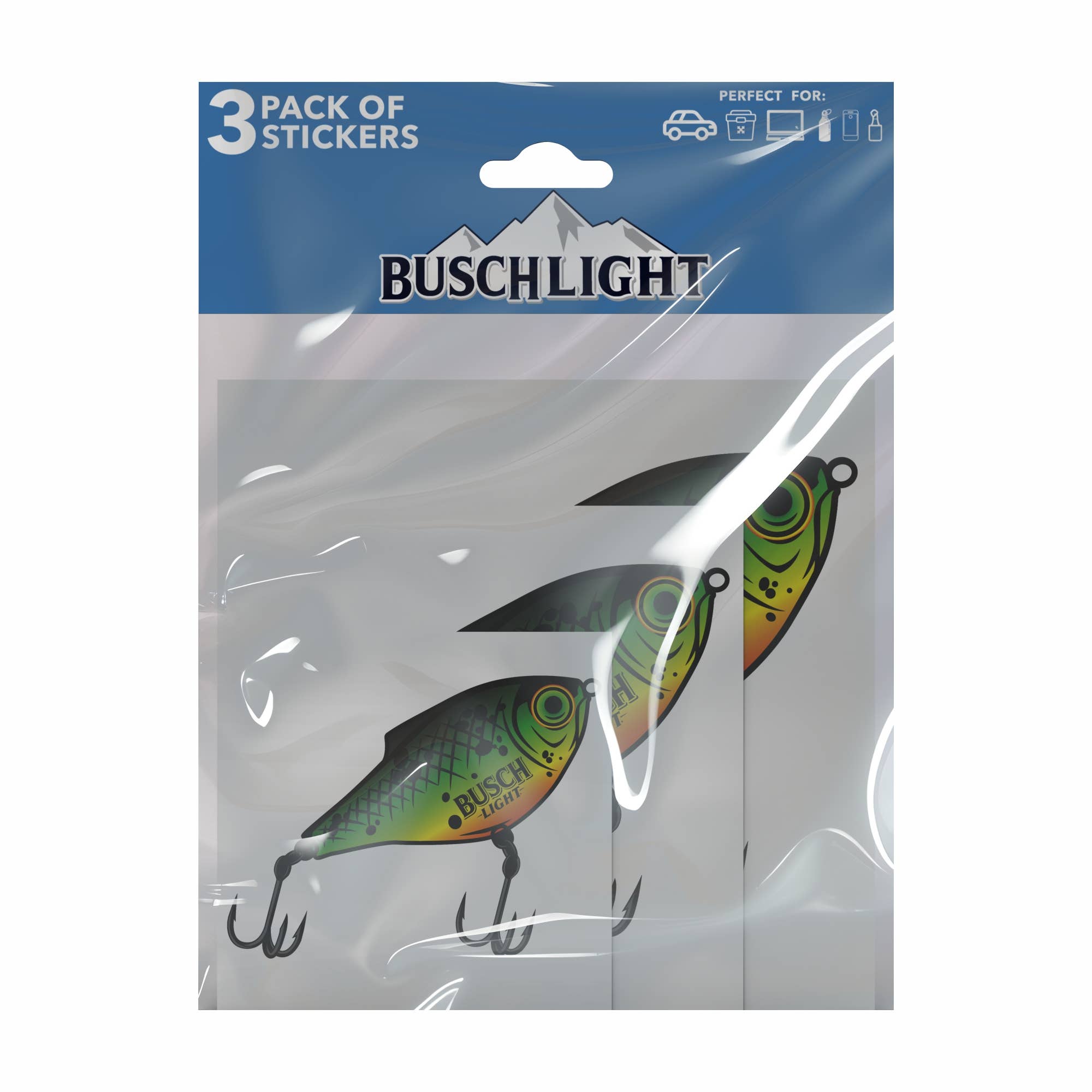 Smithco Distributing – wholesale Telefon- och laptopklistermärken – Busch Light Decal - Ölklistermärken, Busch Ljusklistermärken3