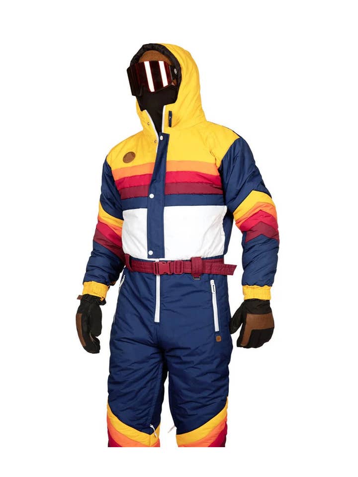 Tipsy Elves – Fato de esqui – Homem por atacado – Fato de Neve Vintage Freestyle - Fato de Esqui com Riscas para Homem4