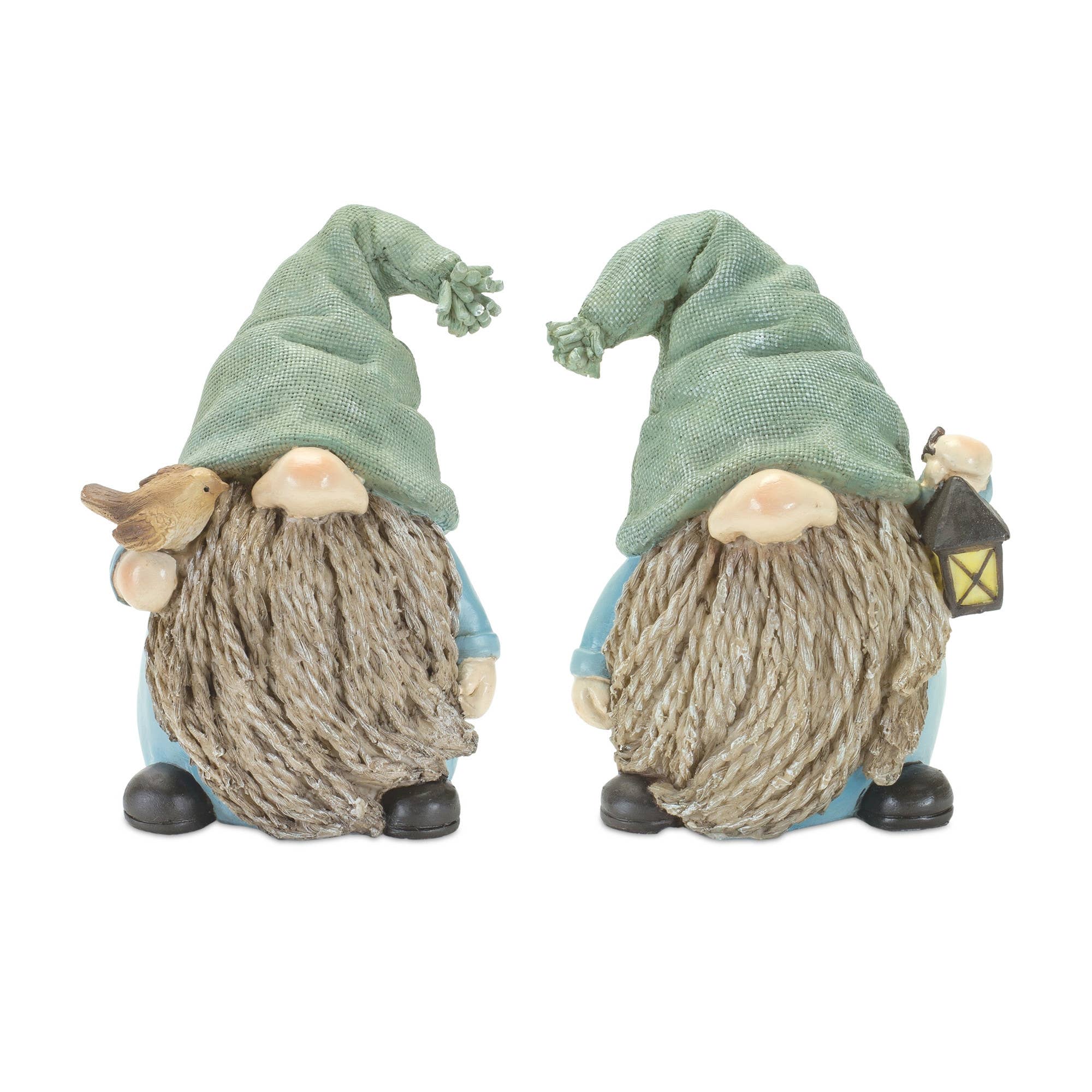 HomeRoots – wholesale Decorative tabletop object – Set of 4 6"Blue and Green Sitting Gnome Tabletop Sculpture4
