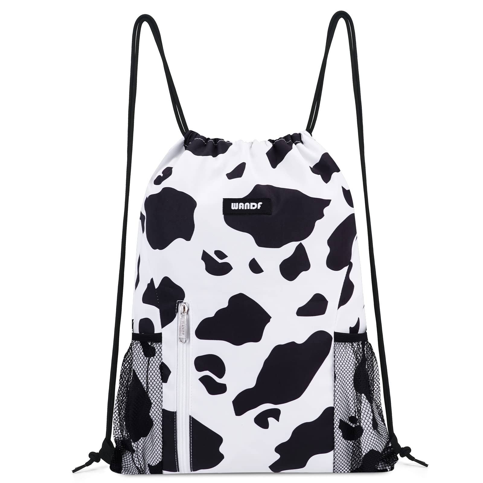 wandf - Vente Sac à cordon de serrage – unisexe - Sac à dos à cordon WF6038 Sports Gym avec poches en maille12