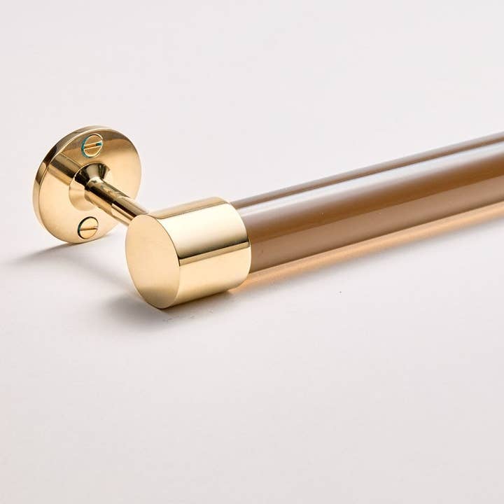 LuxHoldups - Vendita all'ingrosso Porta asciugamani/gancio per asciugamani - Porta asciugamani in lucite a estremità chiusa con ottone o nichel.0