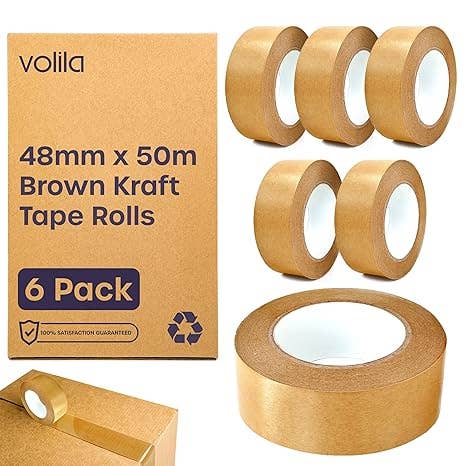 Jara Trading – wholesale Tape – Paper Tape Brown Kraft Tape Rolls3
