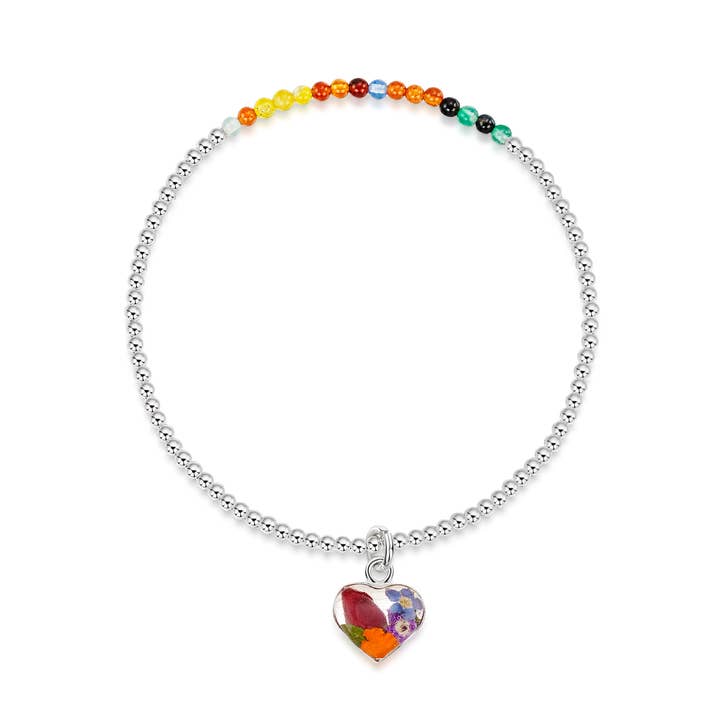 Armbånd med blomsterperler i sterlingsølv – 8 designs for engroshandel hos Shrieking Violet