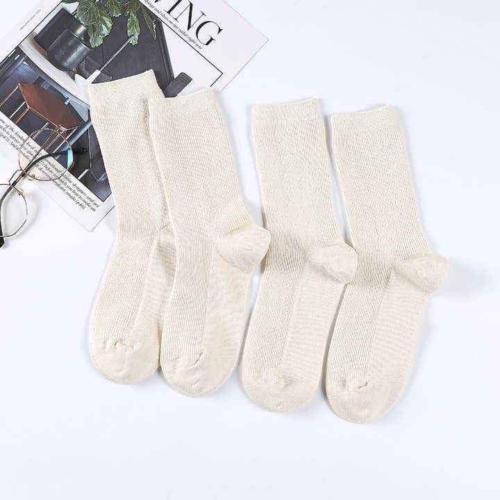 Organic Hemp Socks, Unbleached Non-binding White Socks for wholesale by Earth Mode