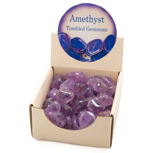 Amethyst Tumbled Gemstone (Box of 50) for wholesale by Science and Nature