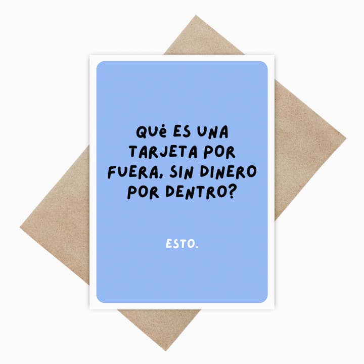 Gaec Studio - Wholesale Everyday Greeting Card - Tarjeta sin dinero card with envelope1