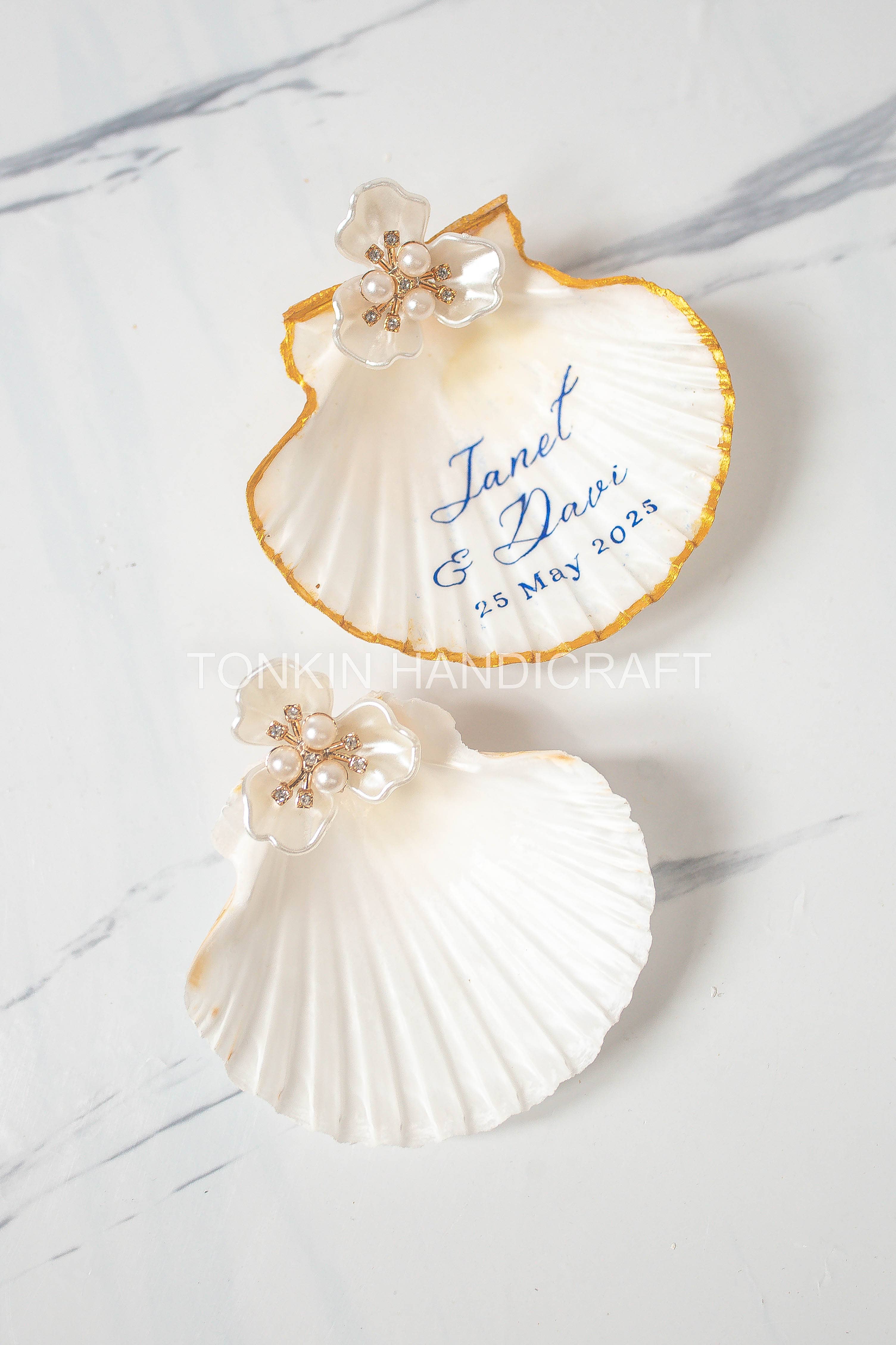 Tonkin Handicraft - Wholesale Jewelry Dish - Custom Scallop Shell Ring Dish2