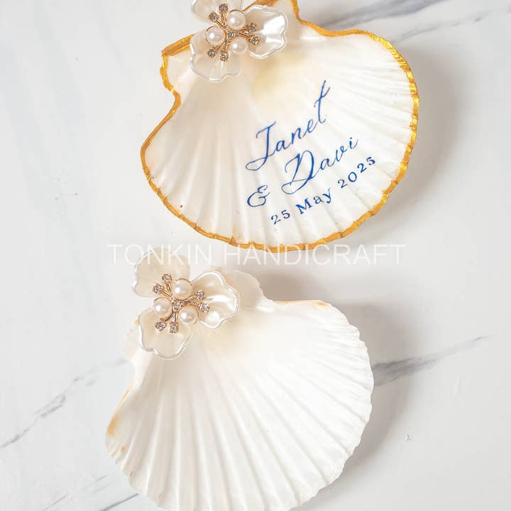 Tonkin Handicraft - Wholesale Jewelry Dish - Custom Scallop Shell Ring Dish2
