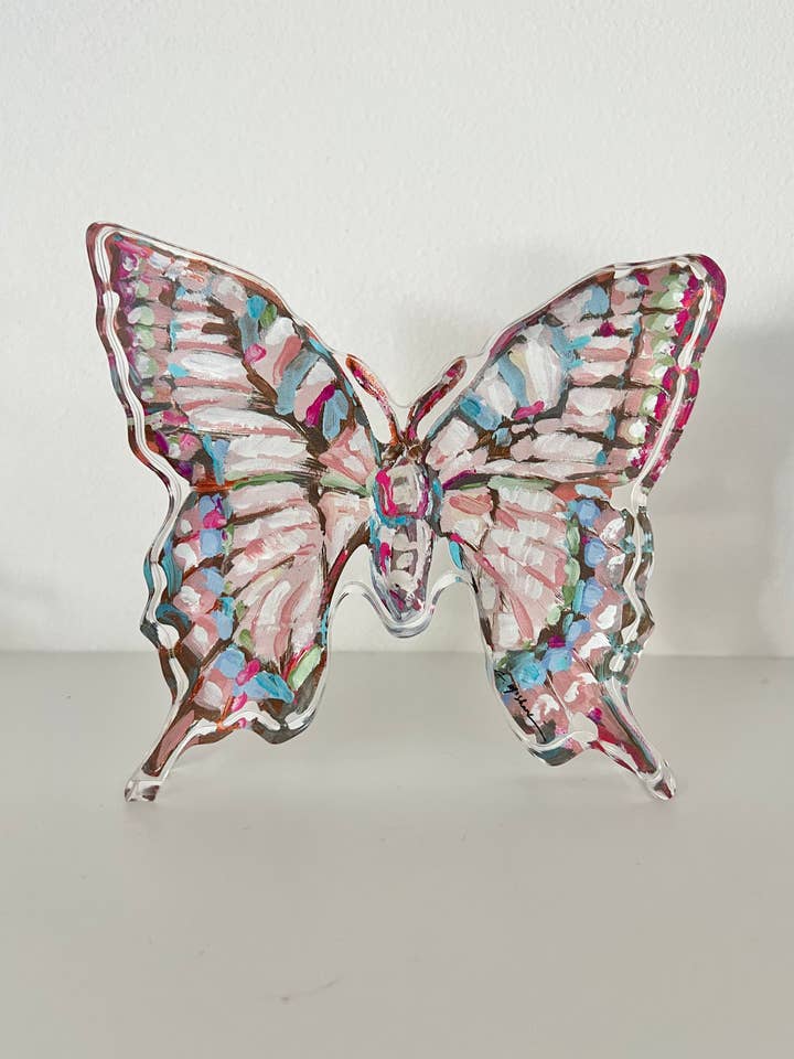 "Butterfly I" acrylic shelfie for wholesale by Chelsea McShane Art