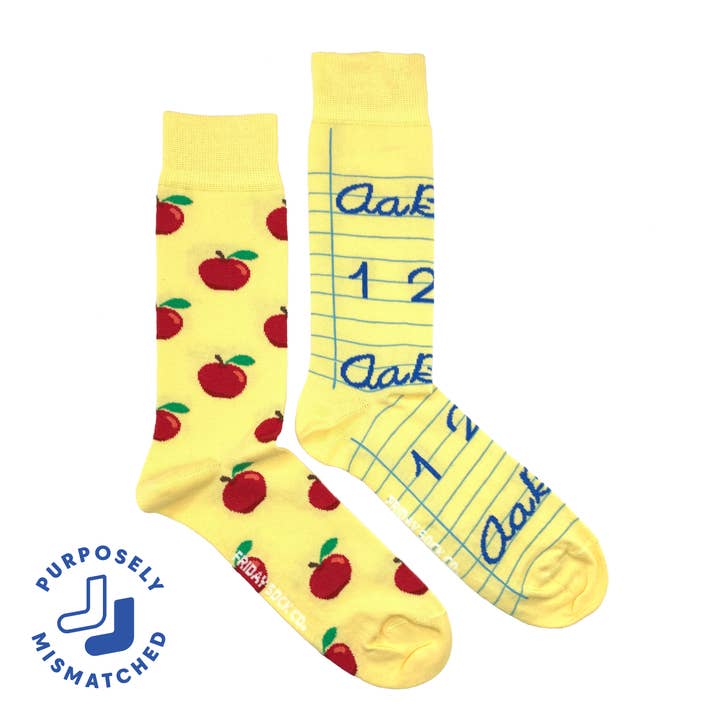 Friday Sock Co. - Wholesale Socks - Men's - Men’s Apple & Teacher Socks0
