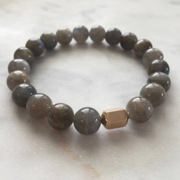 Bracelet pour homme He Am I - Labradorite pour la vente par Samata Stones