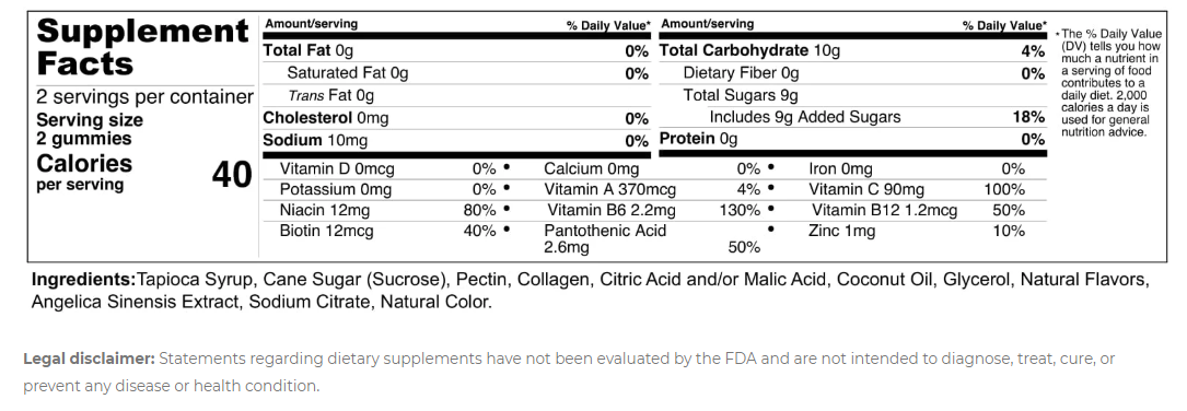 Seattle Gummy Company - Wholesale Voedingssupplement/vitamine - Beauty Gummy Multivitamine met Angelica | 12-pack, aardbei8