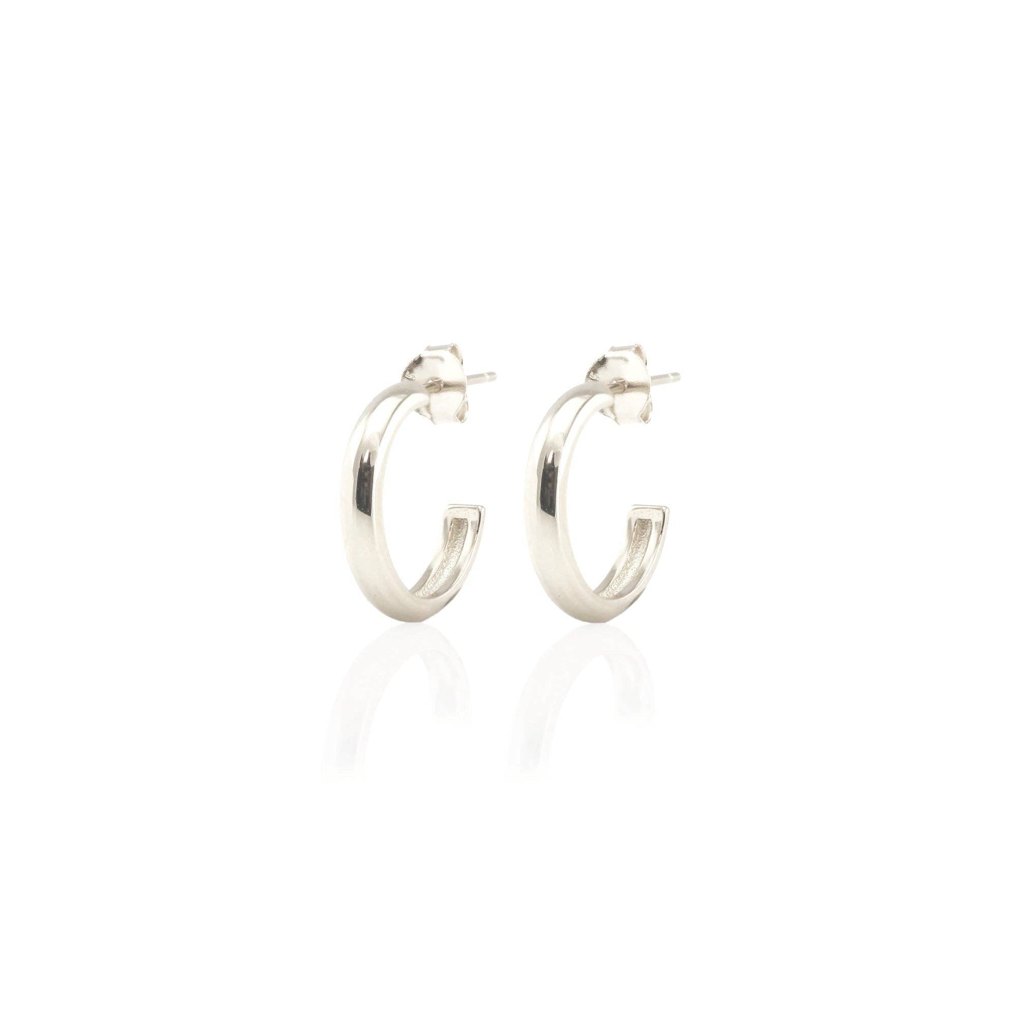 Kris Nations - Wholesale Hoop Earrings - Hollow Hoop Earrings 18K Gold Vermeil | Sterling Silver 15mm and 25mm Hoops Post Closure Nickel Free Hypoallergenic Ships from CA2