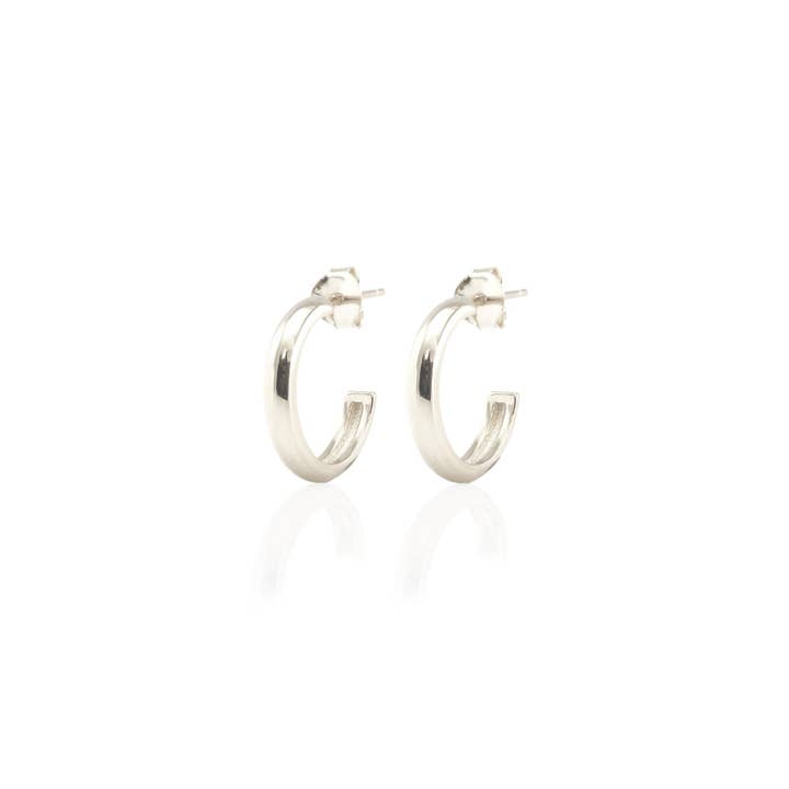 Kris Nations - Wholesale Hoop Earrings - Hollow Hoop Earrings 18K Gold Vermeil | Sterling Silver 15mm and 25mm Hoops Post Closure Nickel Free Hypoallergenic Ships from CA2