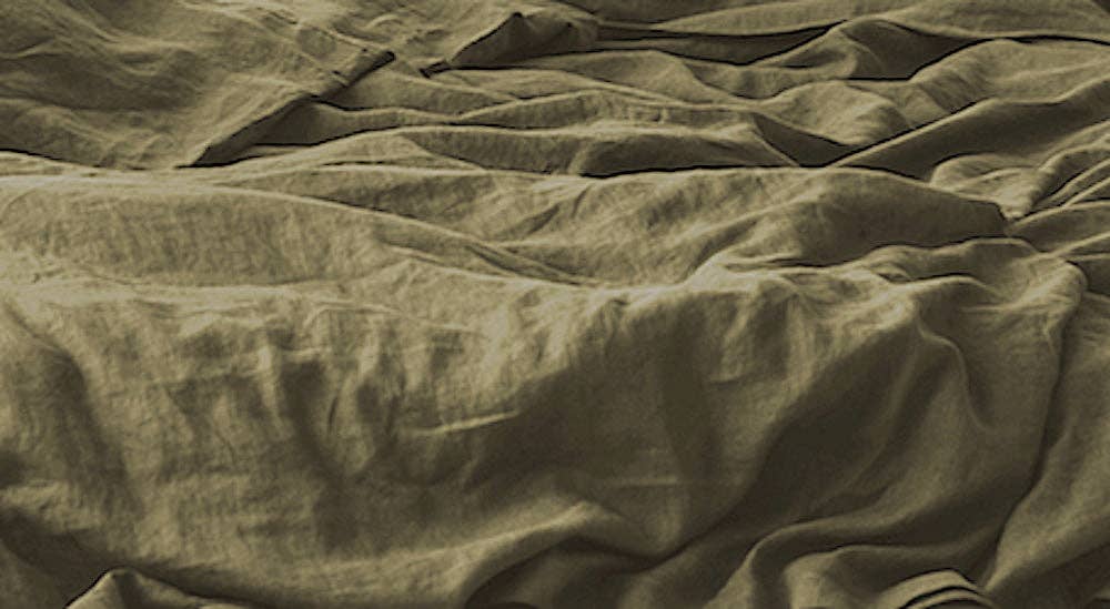 Bedlam - Wholesale Sheet set - Olive - 100% Pure French Linen Sheet Set1