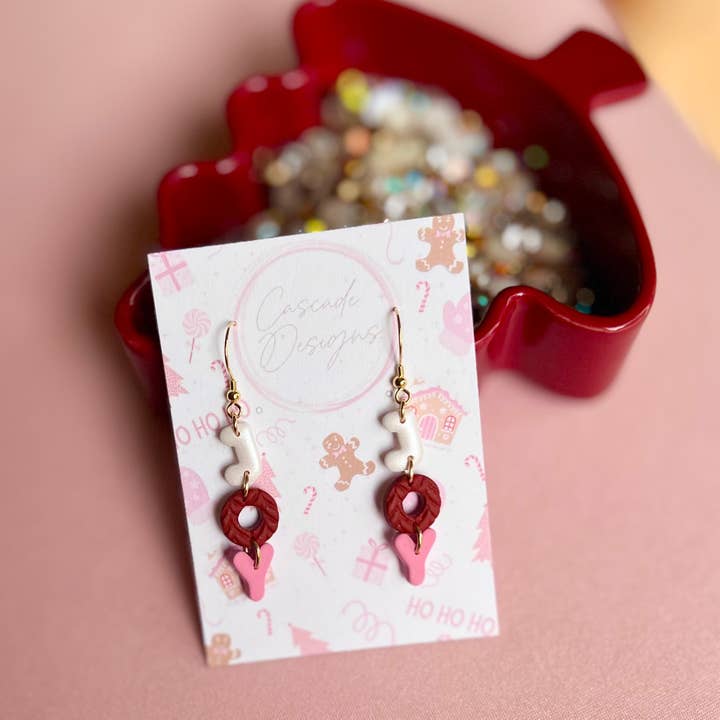 Cascade Designs - Wholesale Dangle Earrings - The Joy | Holiday Clay Earrings8