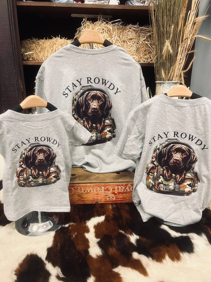 Stay Rowdy Adult Tee for wholesale by Rowdy Boys