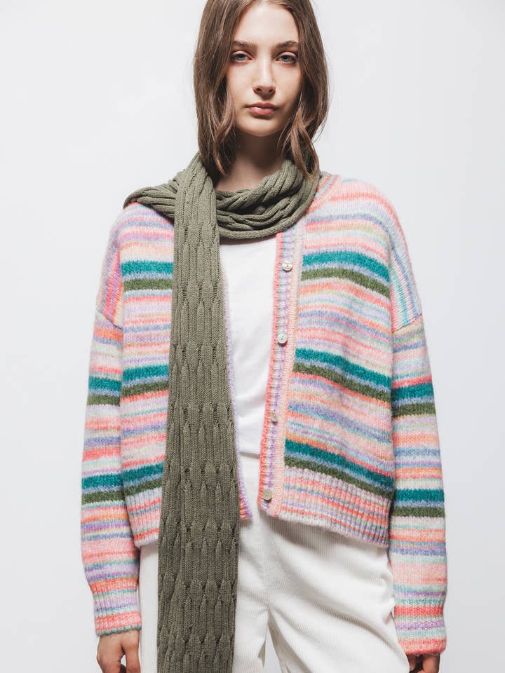 Striped Knit Cardigan (431948-98) for wholesale by Lanidor