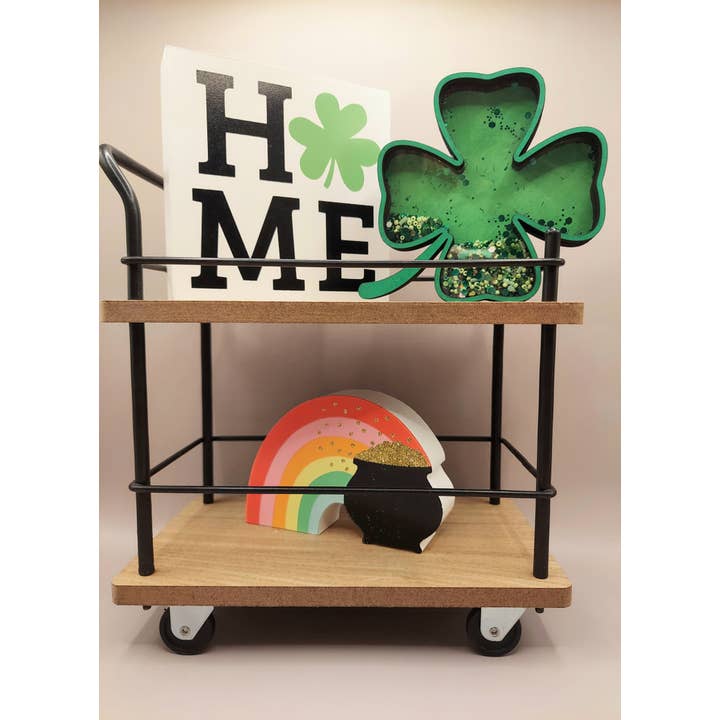 Crafty Wood Studios - Vendita all'ingrosso Decorazioni da tavolo - Segno Shamrock Shaker, decorazione del giorno di San Patrizio
