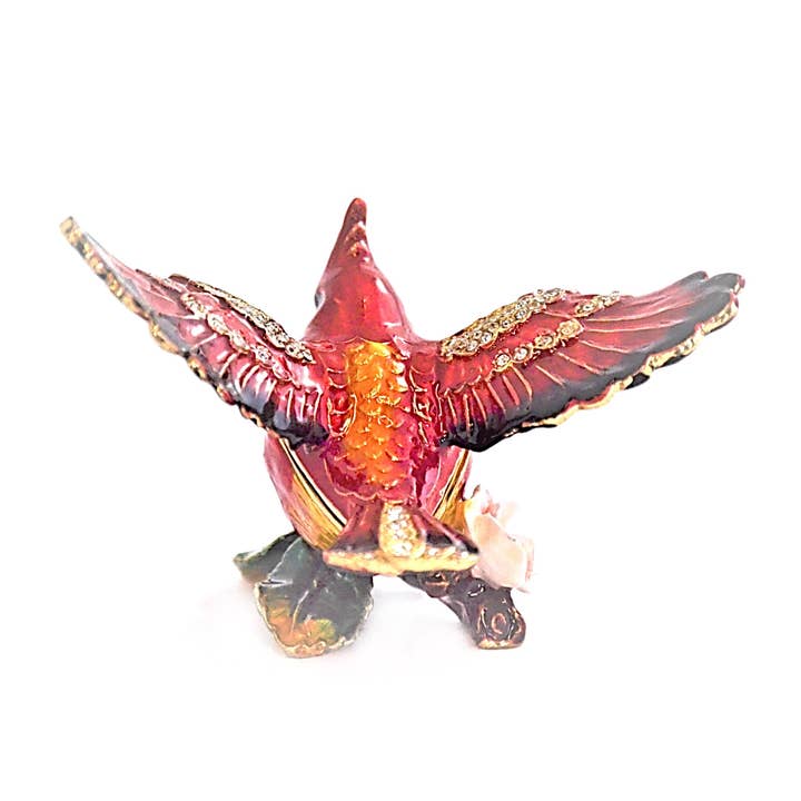 Ciel Collectables - Vendita all'ingrosso Portagioie/organizer per gioielli - Portagioie Flying Cardinal. Realizzato a mano con Swarovski