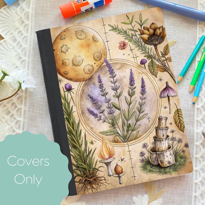 The Apothecary-Composition Notebook Cover for wholesale by Oily Graphic Creations