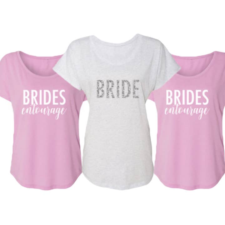 Ruston Rose - Wholesale Screen printed t-shirt – Women′s - Brides entourage shirt, bride and her entourage shirt, bride and bridesmaid shirt, bachelorette shirt1